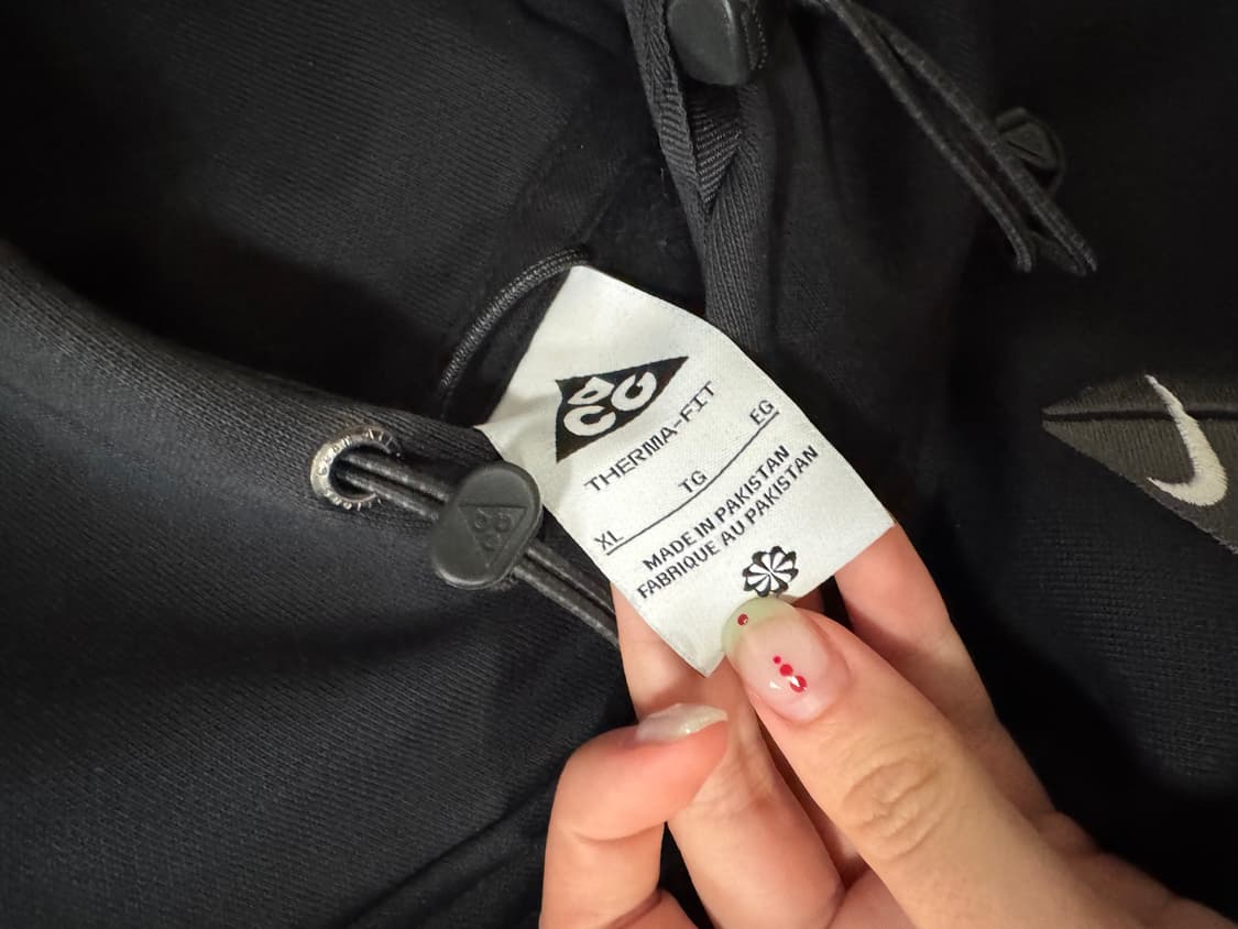 Acg 후드티 블랙 XL 상품이미지3