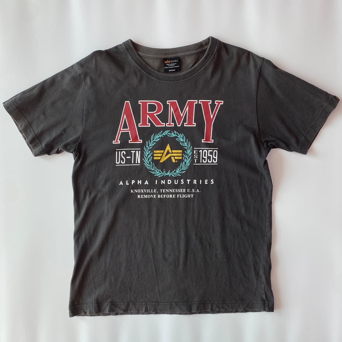 알파 인더스트리 밀리터리 아카이브 ARMY 로고 티셔츠 상품이미지1