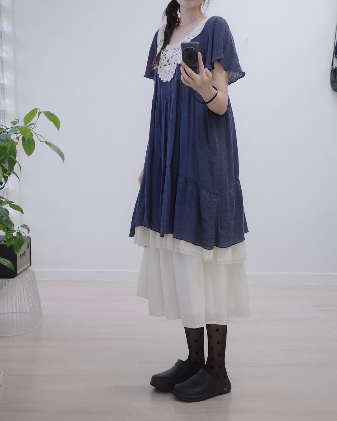 Magic Sound navy lace dress 상품이미지6