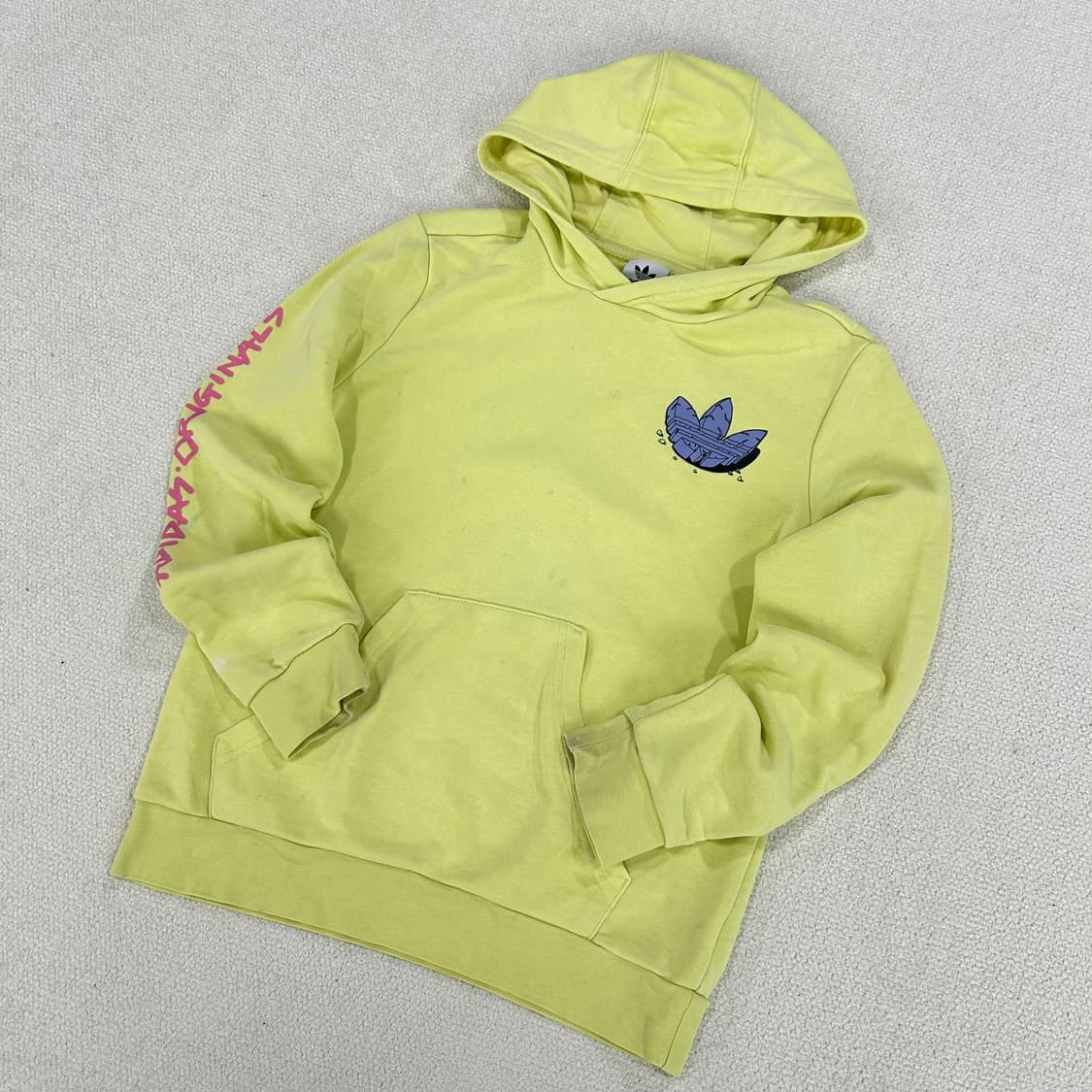 아디다스 옐로우 아동용 맨투맨  상품이미지1