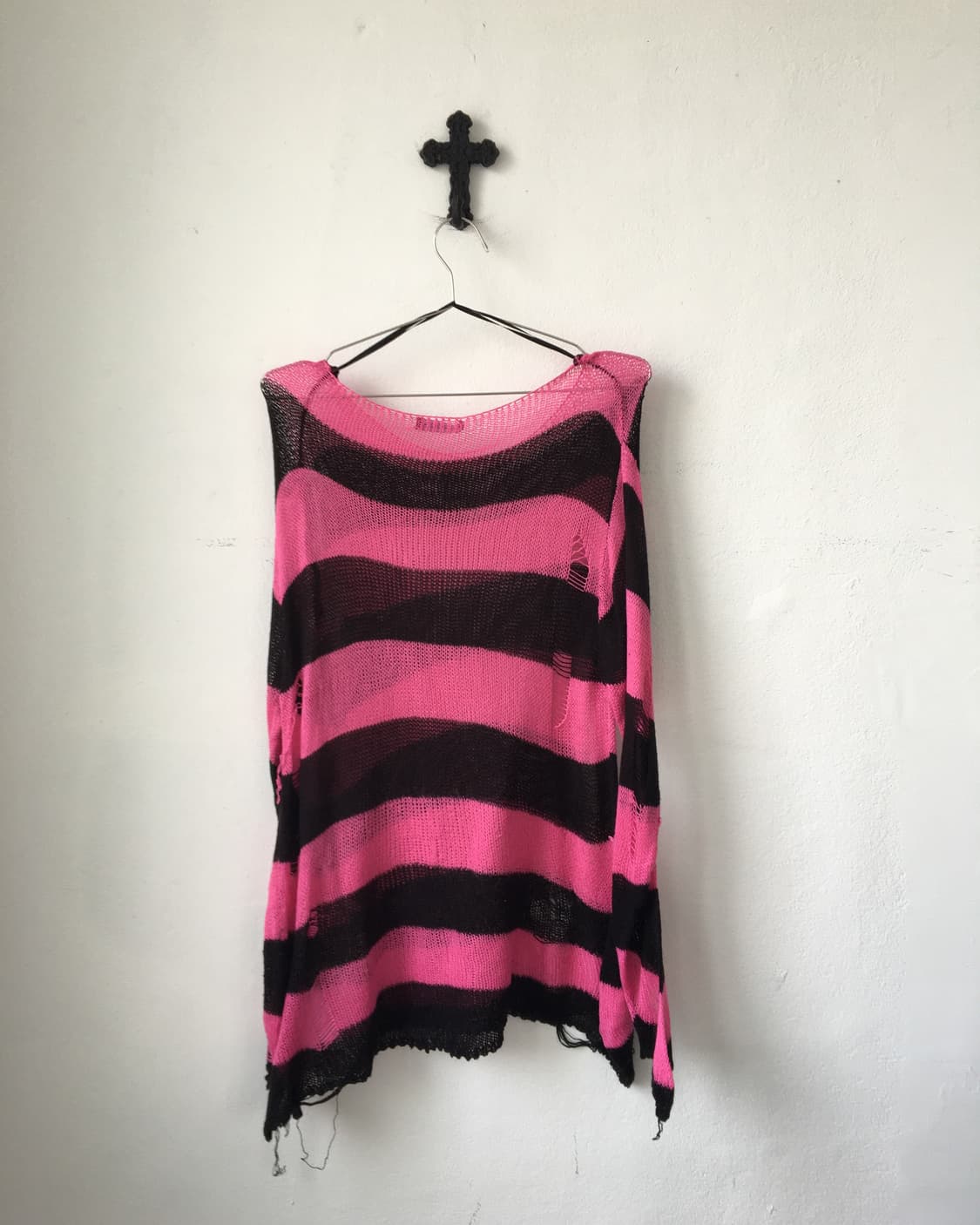 Damage stripe pattern knit 상품이미지3
