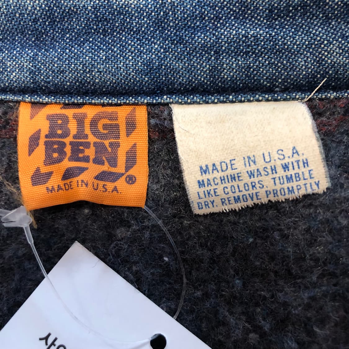 80s 랭글러 BIG BEN Made in U.S.A 데님 초어 자켓 상품이미지8