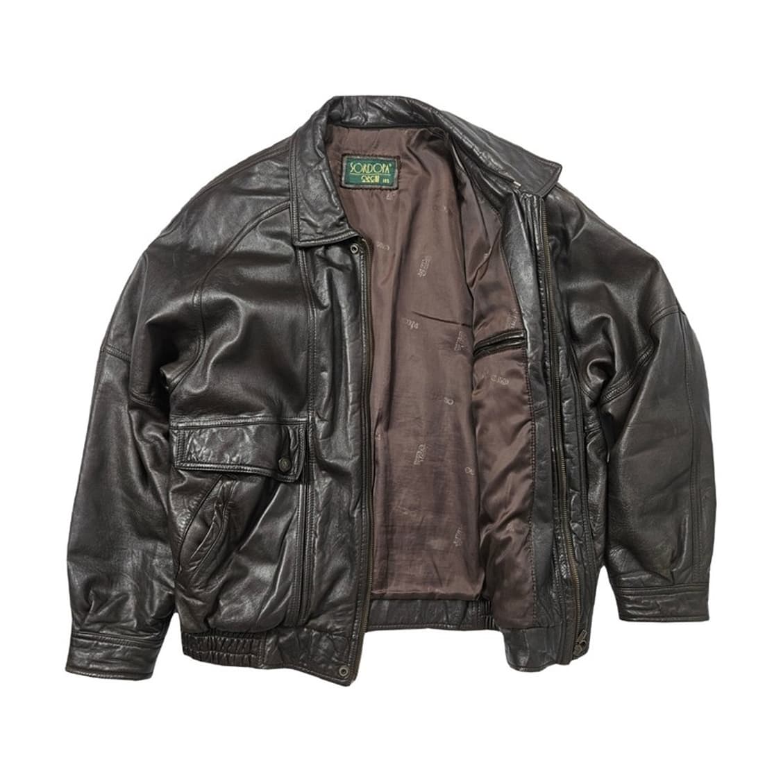 소르도파 빈티지 양가죽 봄버 자켓 XL 상품이미지2