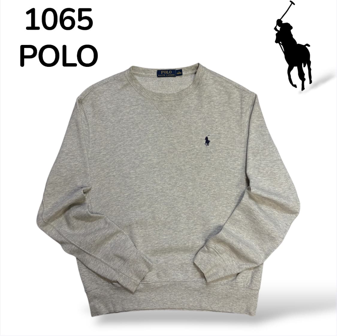 폴로 그레이 맨투맨 S 상품이미지2