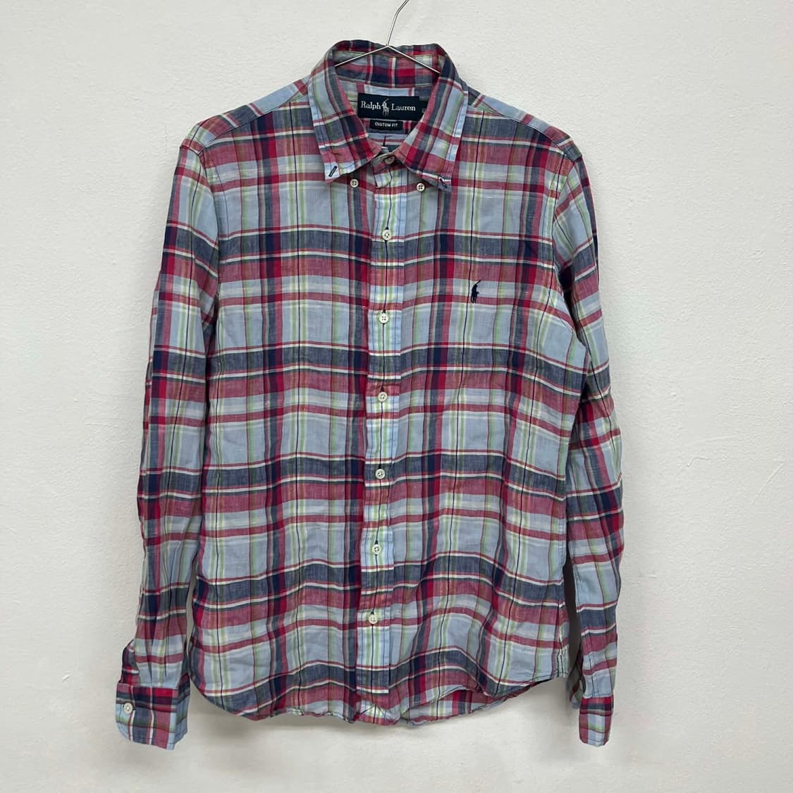 폴로 랄프로렌 린넨 체크 셔츠(S) 상품이미지5