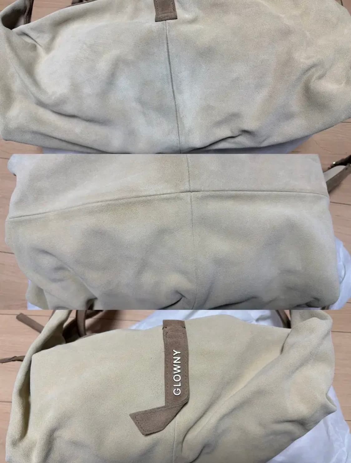 글로니 타오 리얼 스웨이드 호보 백 샌드 베이지 상품이미지9