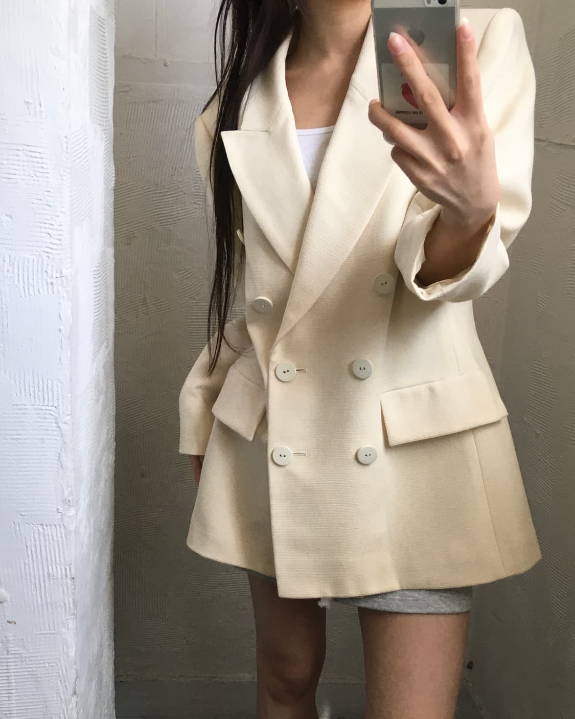 Yves Saint Laurent 입생로랑 90‘s 화이트 더블 브레스티 상품이미지4