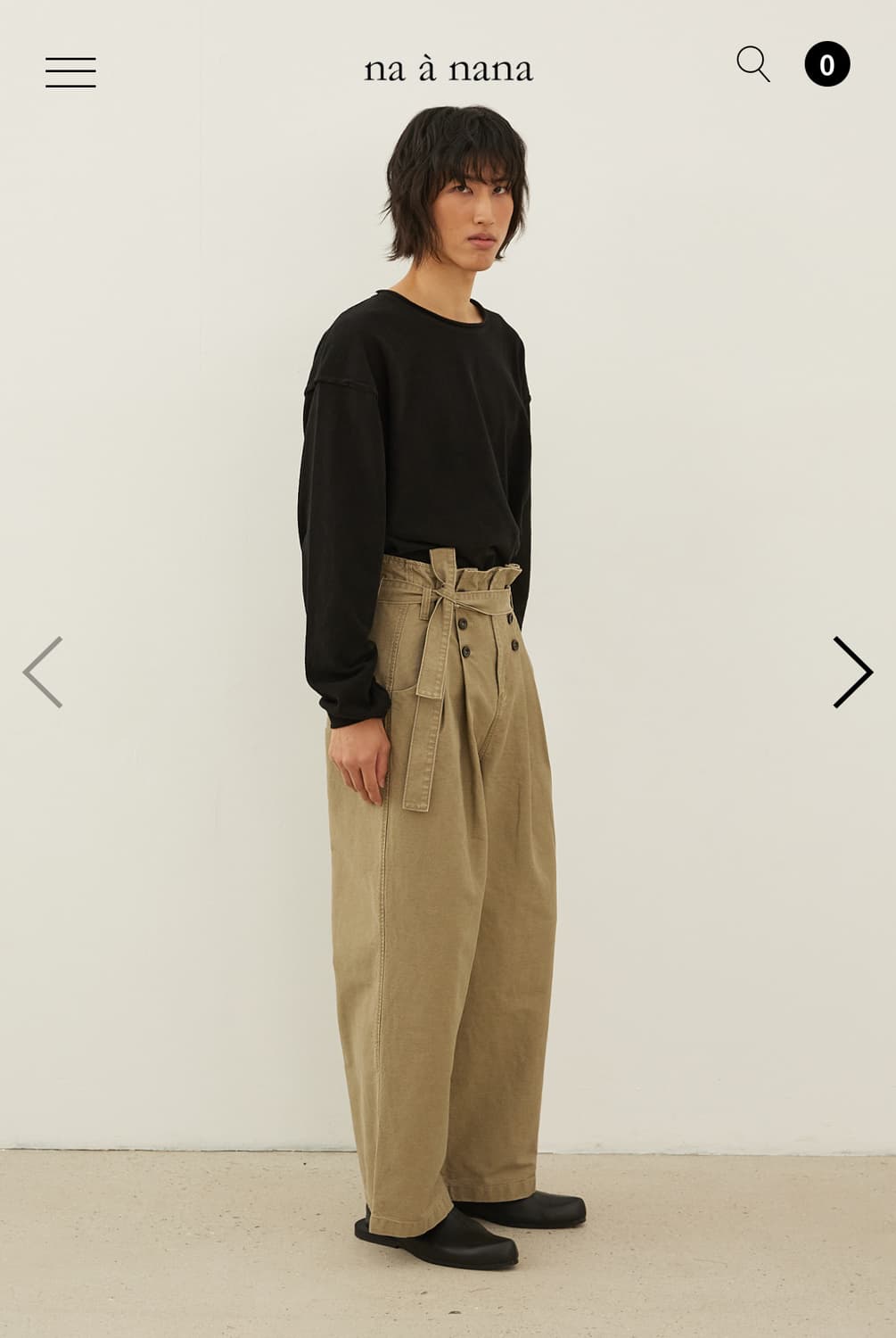 Naanana pleats belted pants 상품이미지1