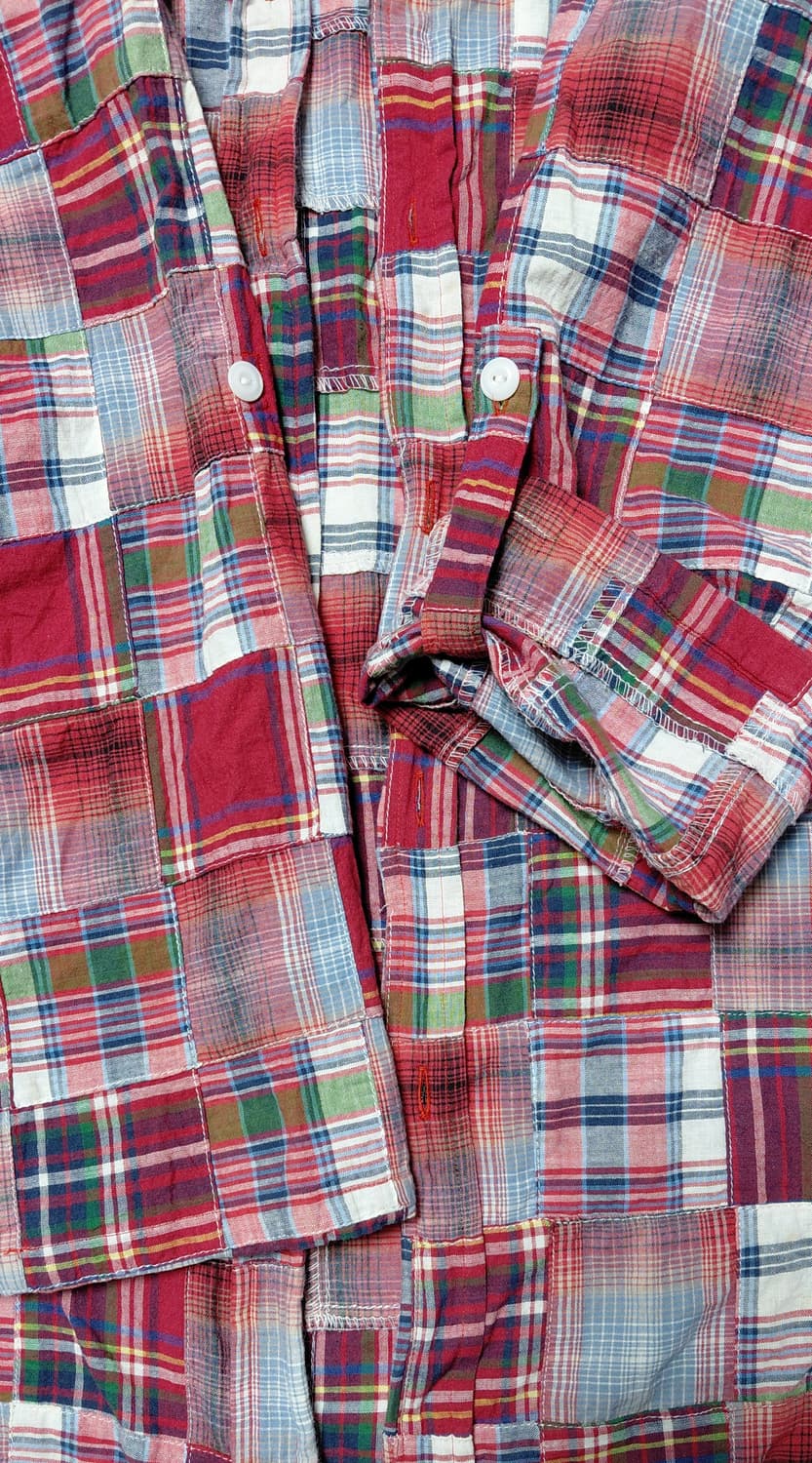 [marka] 핸드우븐 마드라스 패치워크 셔츠 (Made in Japan 상품이미지4