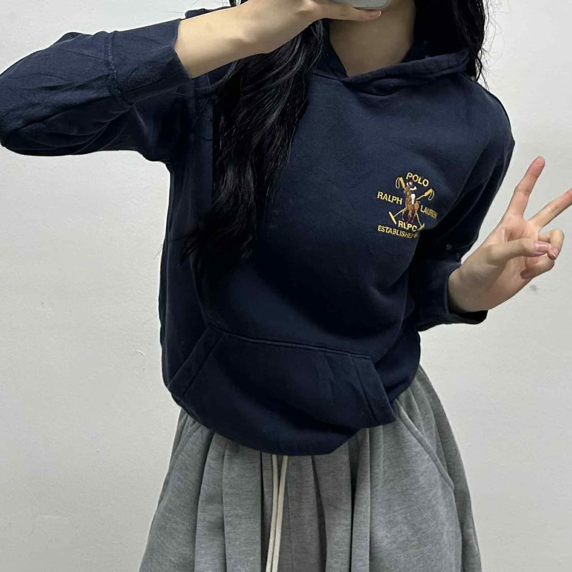 폴로 랄프로렌 빅포니 일본판 네이비 스웨트셔츠 후드티 상품이미지1