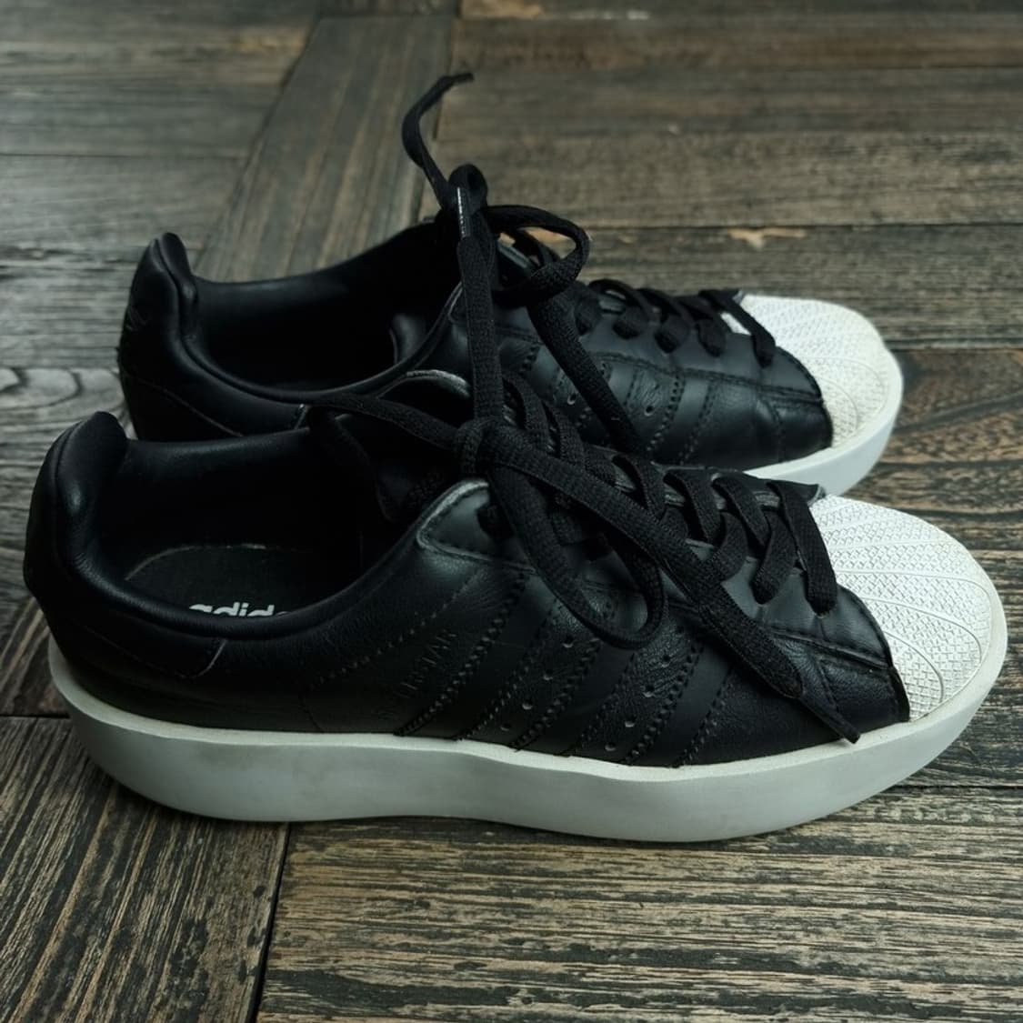 [아디다스] 마스토돈 맛 플랫폼 슈퍼스타 블랙 M19794 상품이미지3