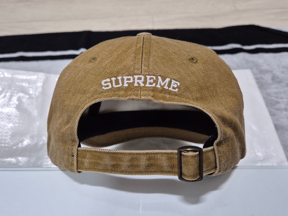 (os) 슈프림 피그먼트 S로고 샌드 탄 6패널 모자 상품이미지5