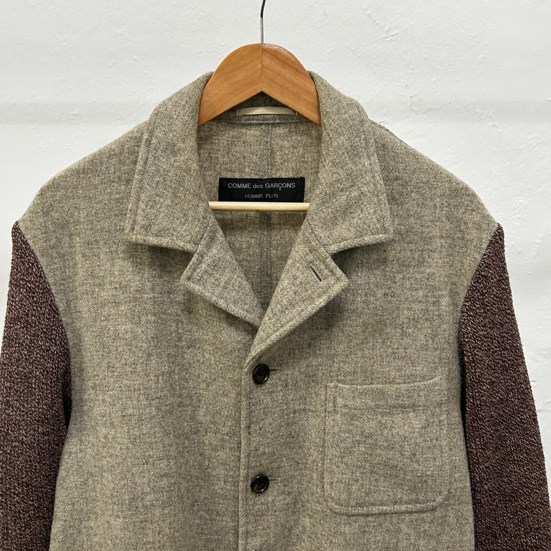 1996AW 꼼데가르송 옴므 플러스 니트 슬리브 자켓 상품이미지4