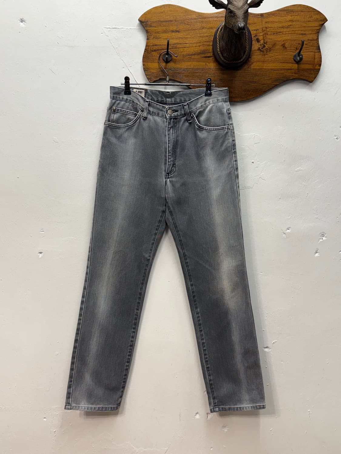 Japan Lee Straight Grey Denim Pants 상품이미지5
