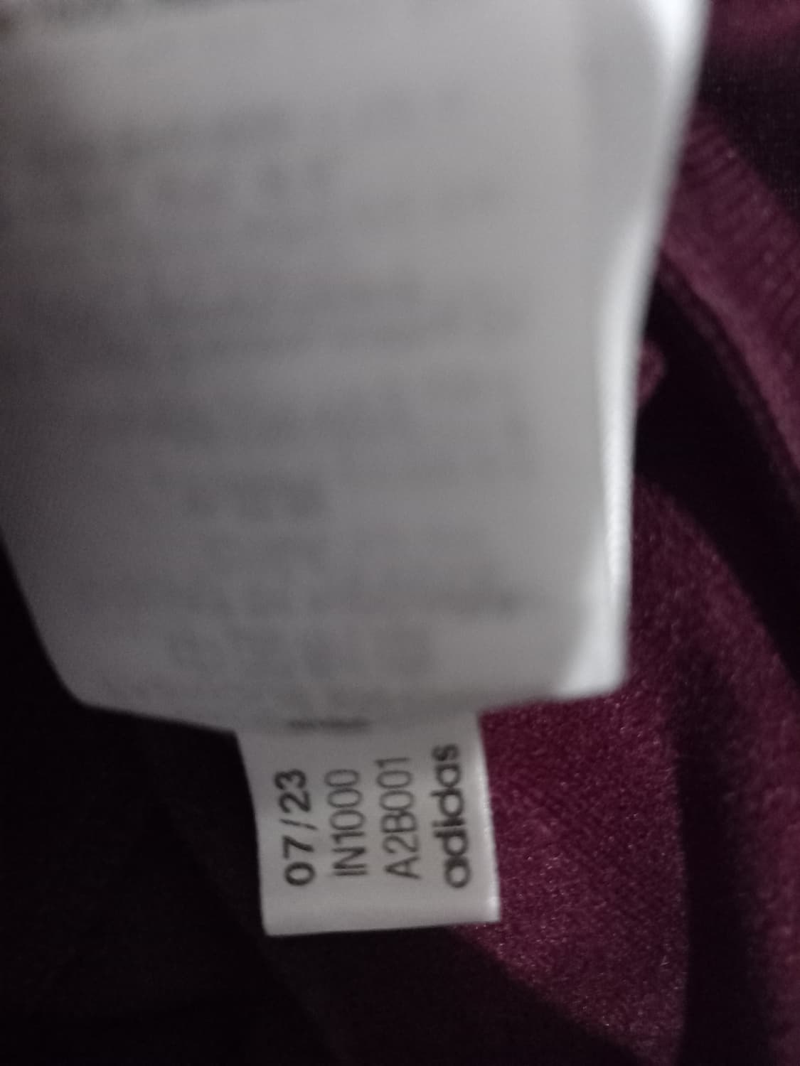 아디다스 BB트랙탑 마룬 와인 버건디 저지 져지집업 85/XS 상품이미지6