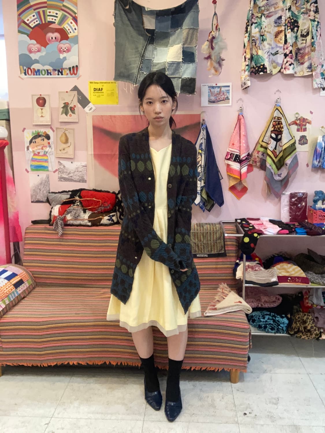 착샷) 새틴 플레어 와이드 넥 파티 드레스 상품이미지9