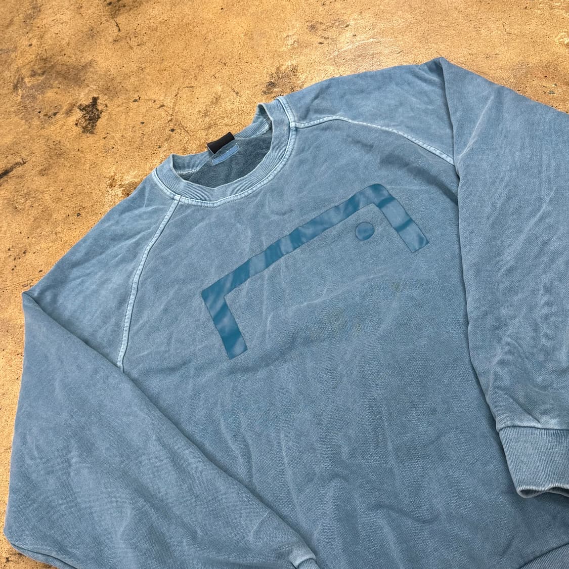 [정품/L] 골스튜디오 블루 워싱 맨투맨 티셔츠 b8 상품이미지1