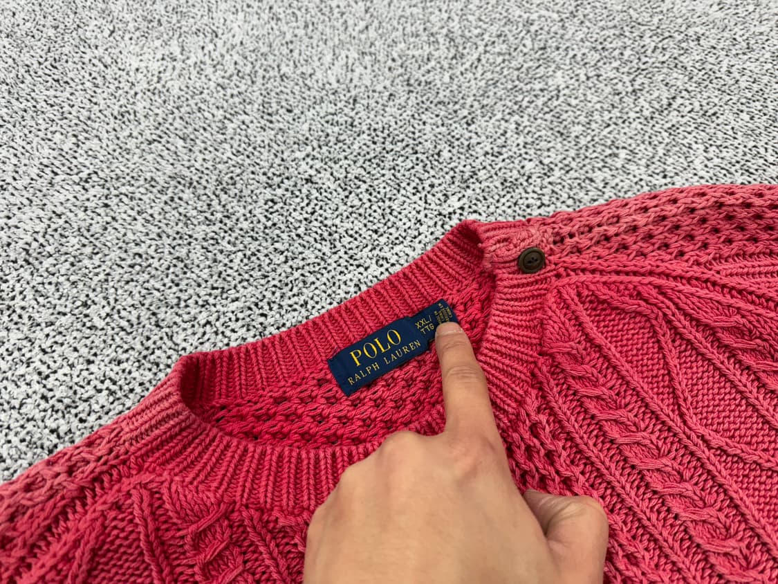 [XL][M] 폴로 랄프로렌 피그먼트 케이블니트 2사이즈 상품이미지3