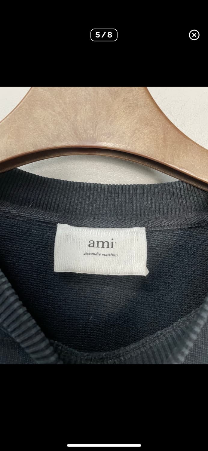 아미 하트로고 블랙 맨투맨 A3435 상품이미지5