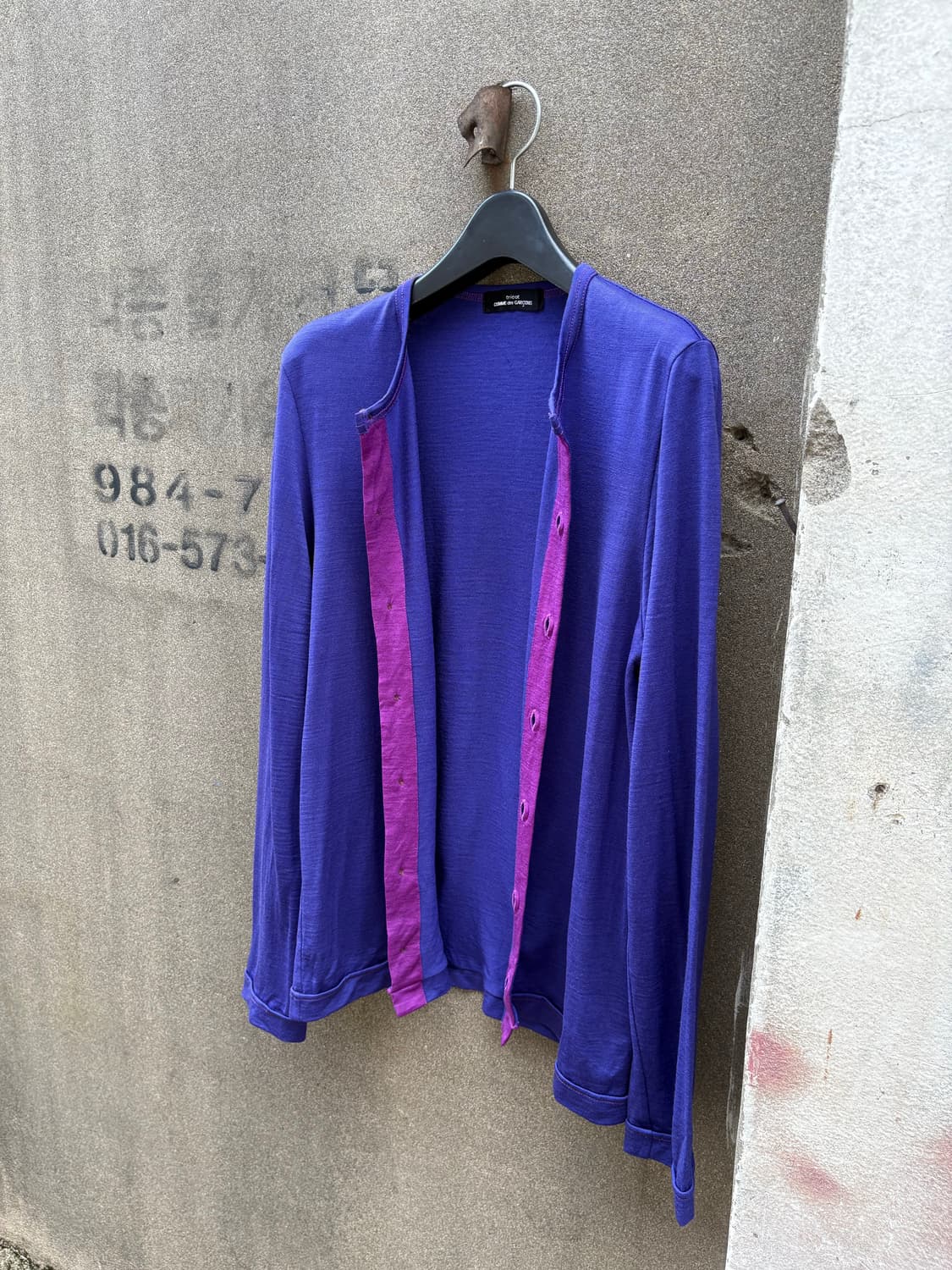 꼼데가르송 트리콧 라운드 넥 버튼업 가디건 상품이미지9