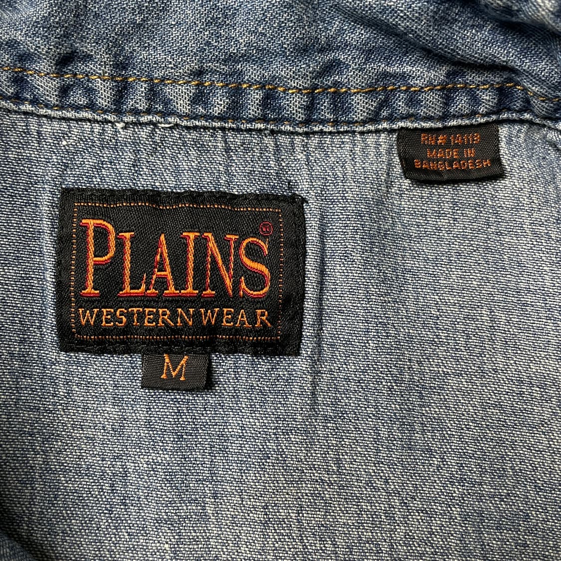 PLAINS WESTERN WEAR 빈티지 웨스턴 데님 셔츠 A00550 상품이미지9