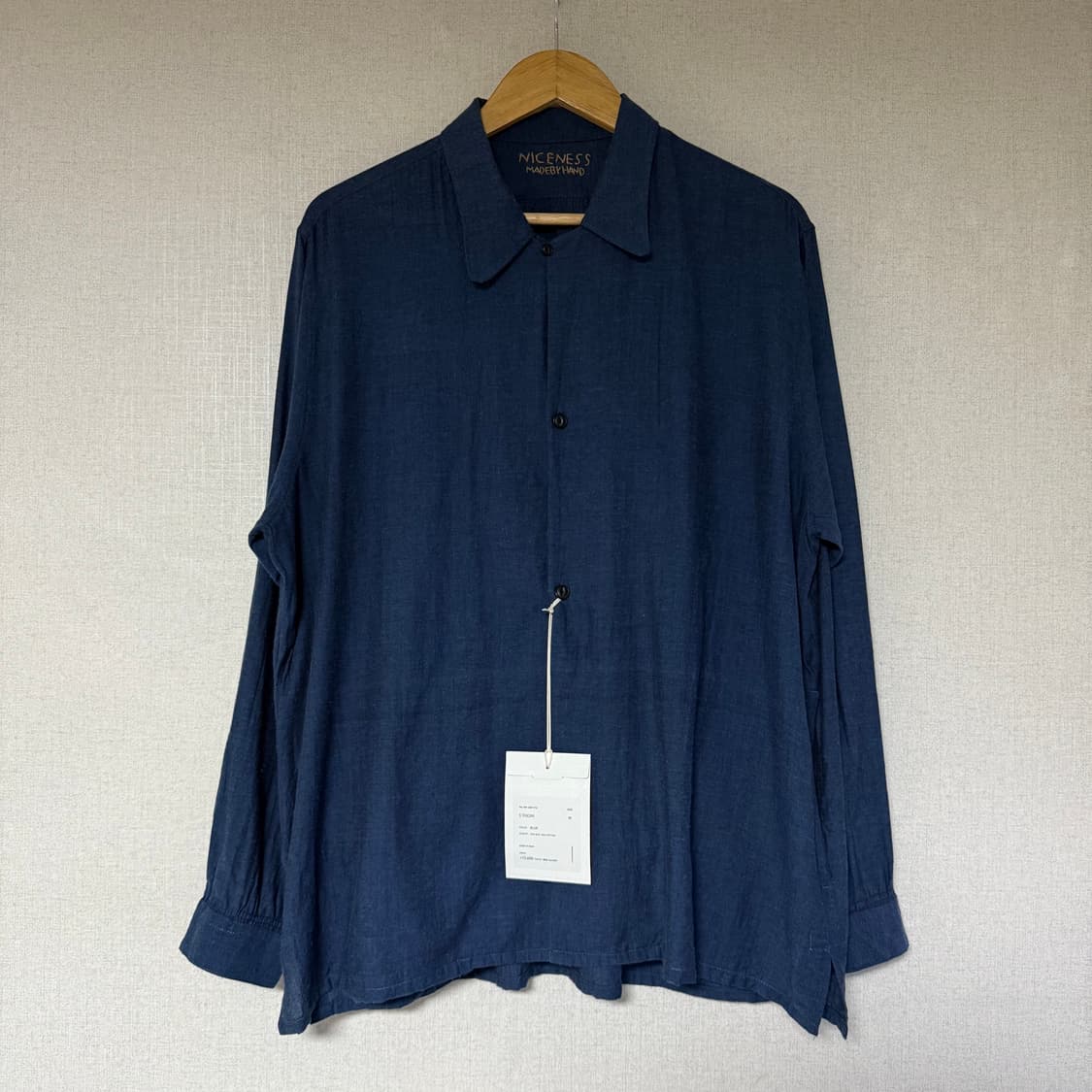 [M]NICENESS 나이스네스 25AW S.THOM 오픈카라 셔츠 상품이미지7