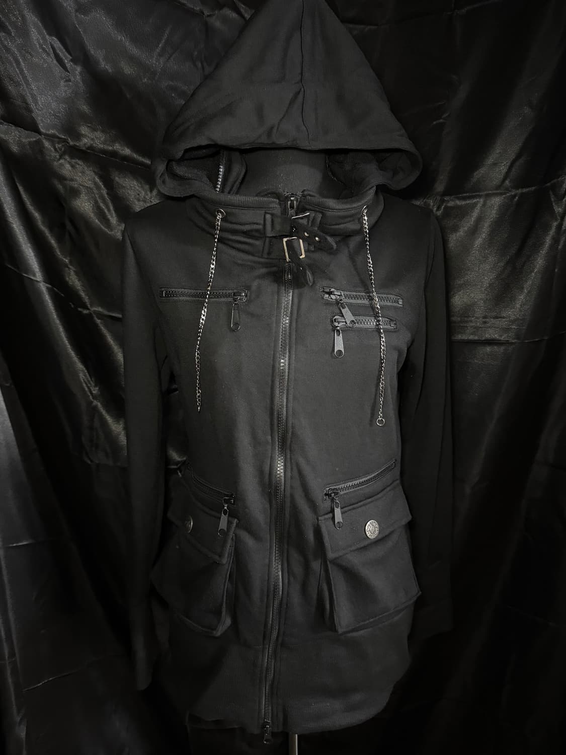 세실맥비 갸루 펑크 하이넥 버클 투웨이 후드집업 상품이미지1