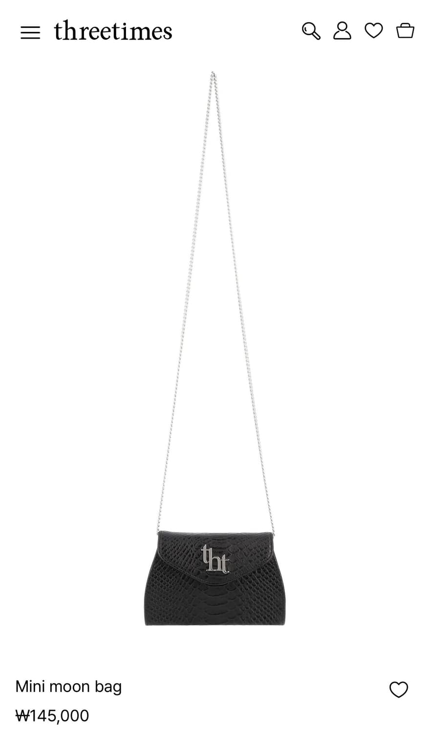 쓰리타임즈 미니 문 백 Mini moon bag 상품이미지1