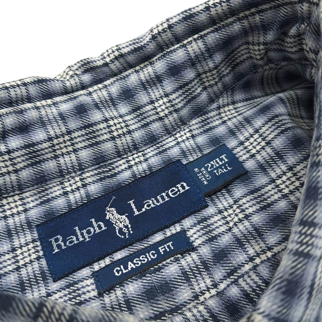 CN875 2XLT 폴로 랄프로렌 아이스블루 타탄체크 플란넬 셔츠 남방 상품이미지4