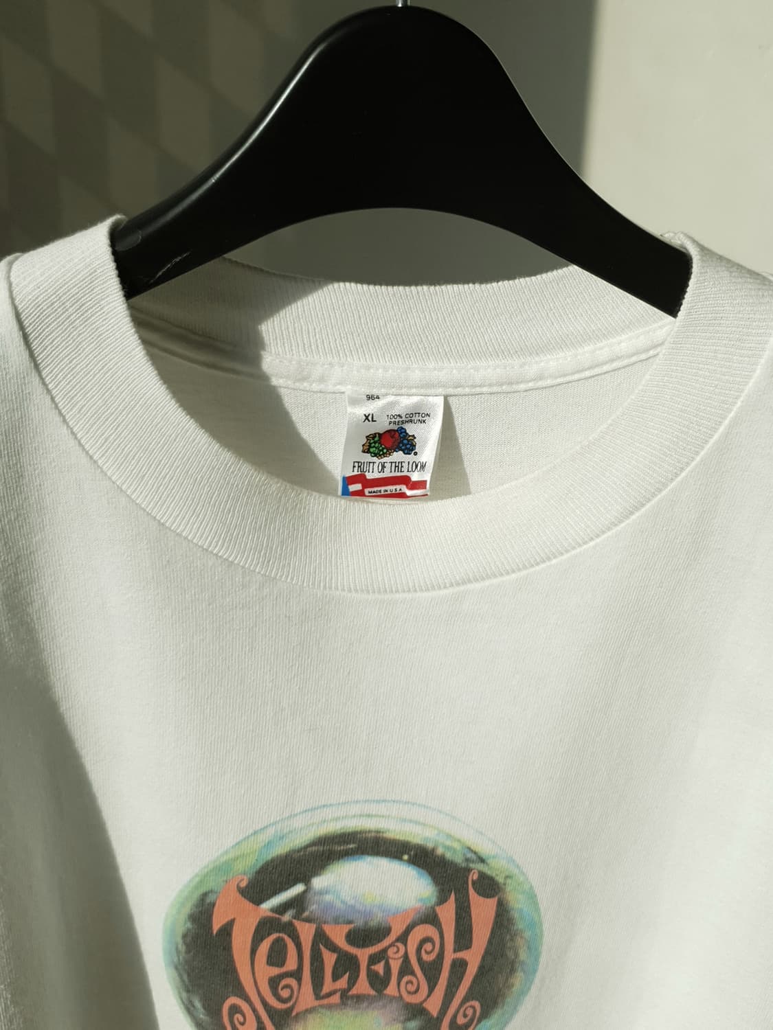 90s FRUITOFTHEROOM 'jellyfish' print tee 상품이미지4