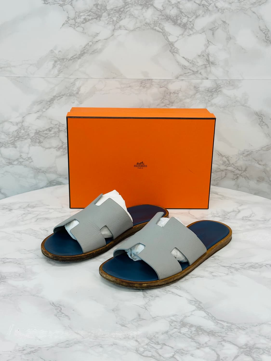 (41.5) 에르메스 이즈미르 블랑 드 파리 블루 상품이미지1