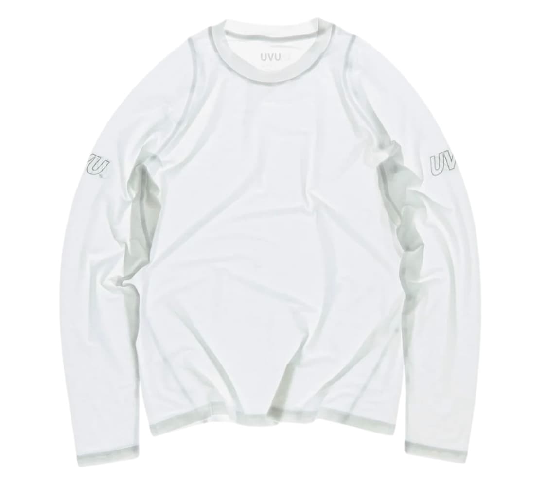 UVU 롱슬리브 러닝 탑 화이트 M 상품이미지1