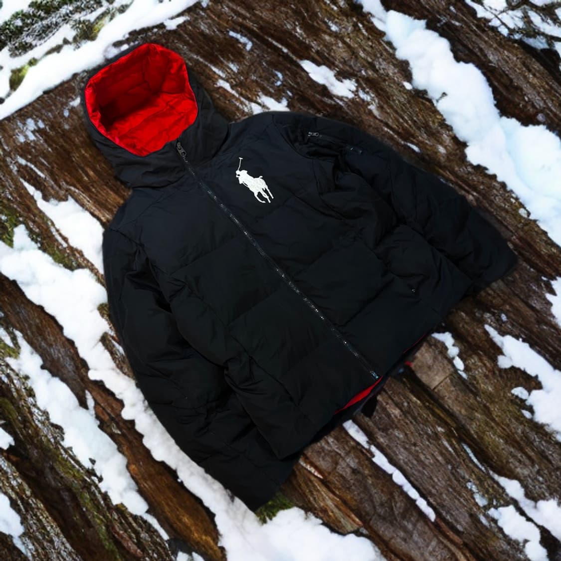 폴로 빅포니 패딩 후디 블랙 (XL) 상품이미지1