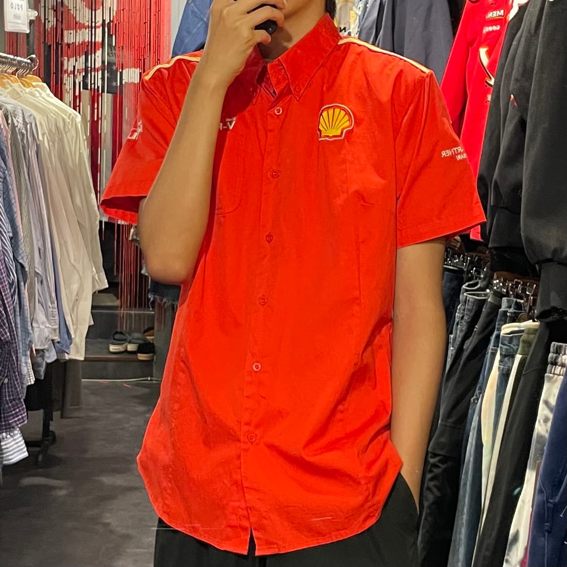 [IM] Ferrari 페라리 레드 레이싱 반팔셔츠 상품이미지4