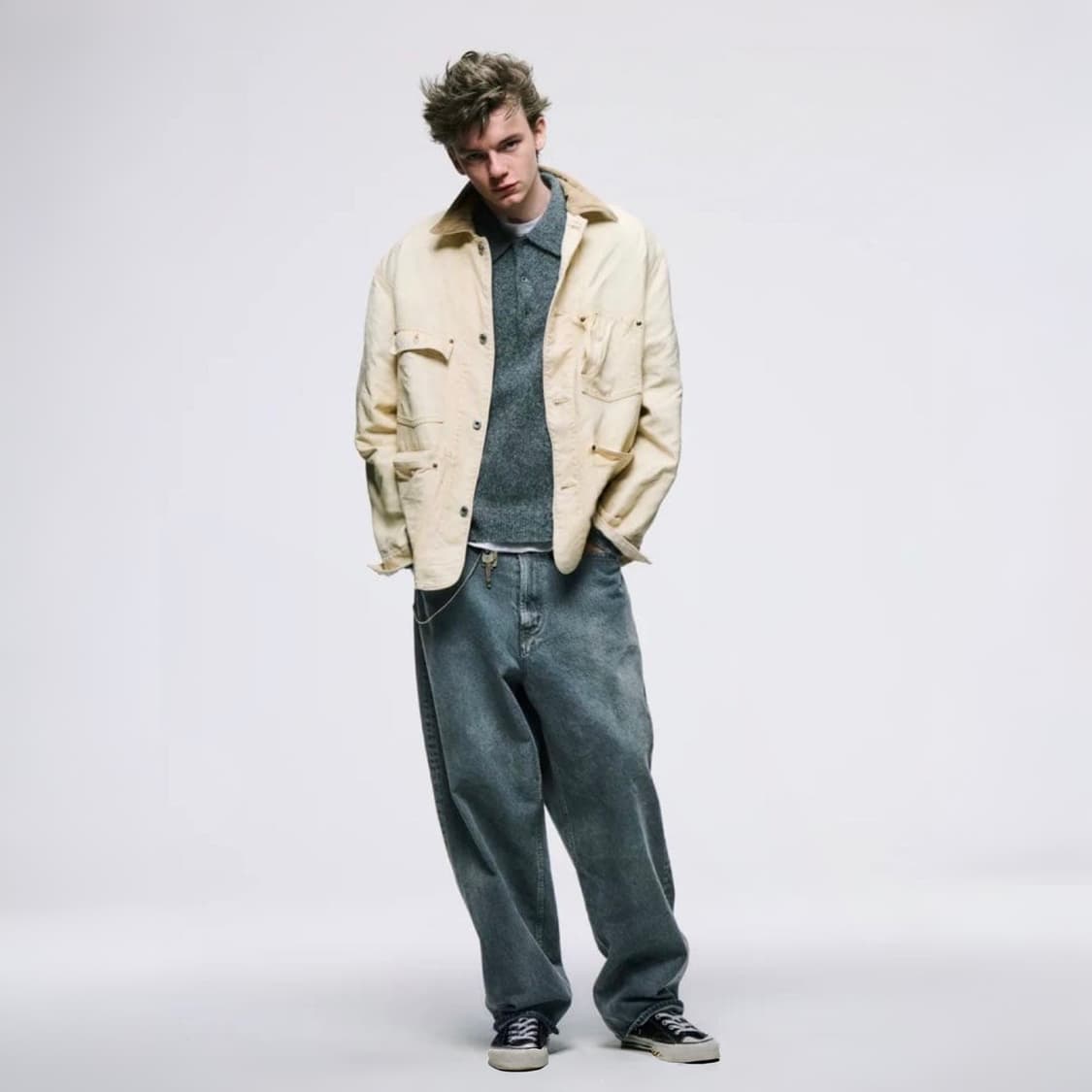 25fw Vintage Silk Hemp Coverall Jacket 상품이미지1