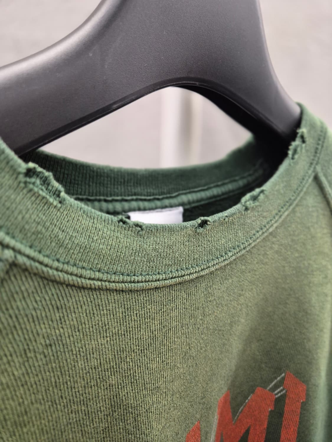 와일드동키 마이애미 데미지 맨투맨 그린 XS 상품이미지6