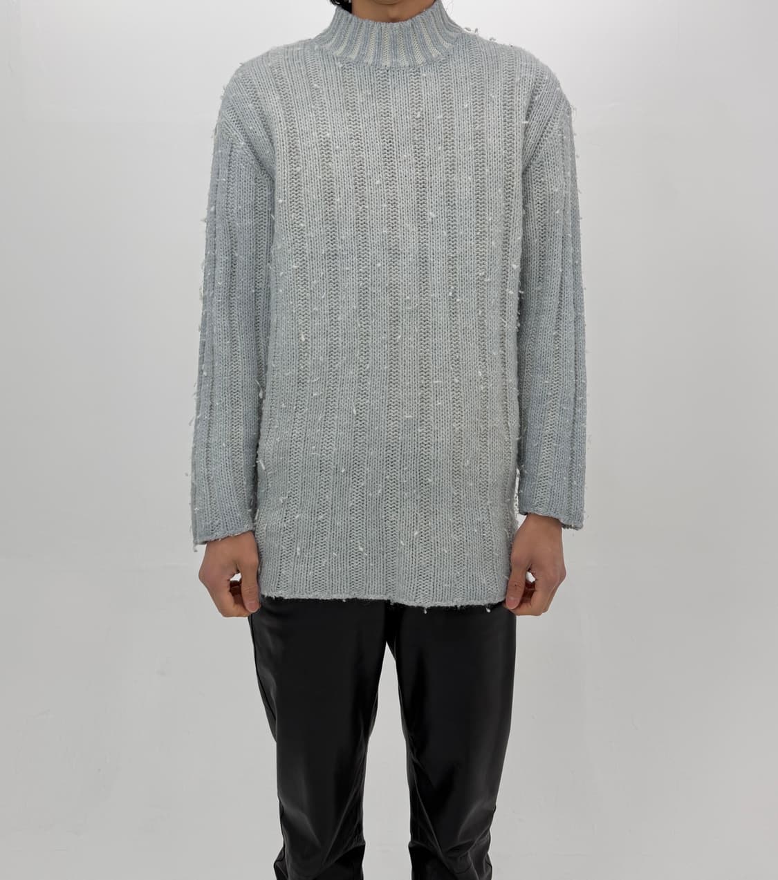 아워레가시 부클 모크 넥 니트 상품이미지2