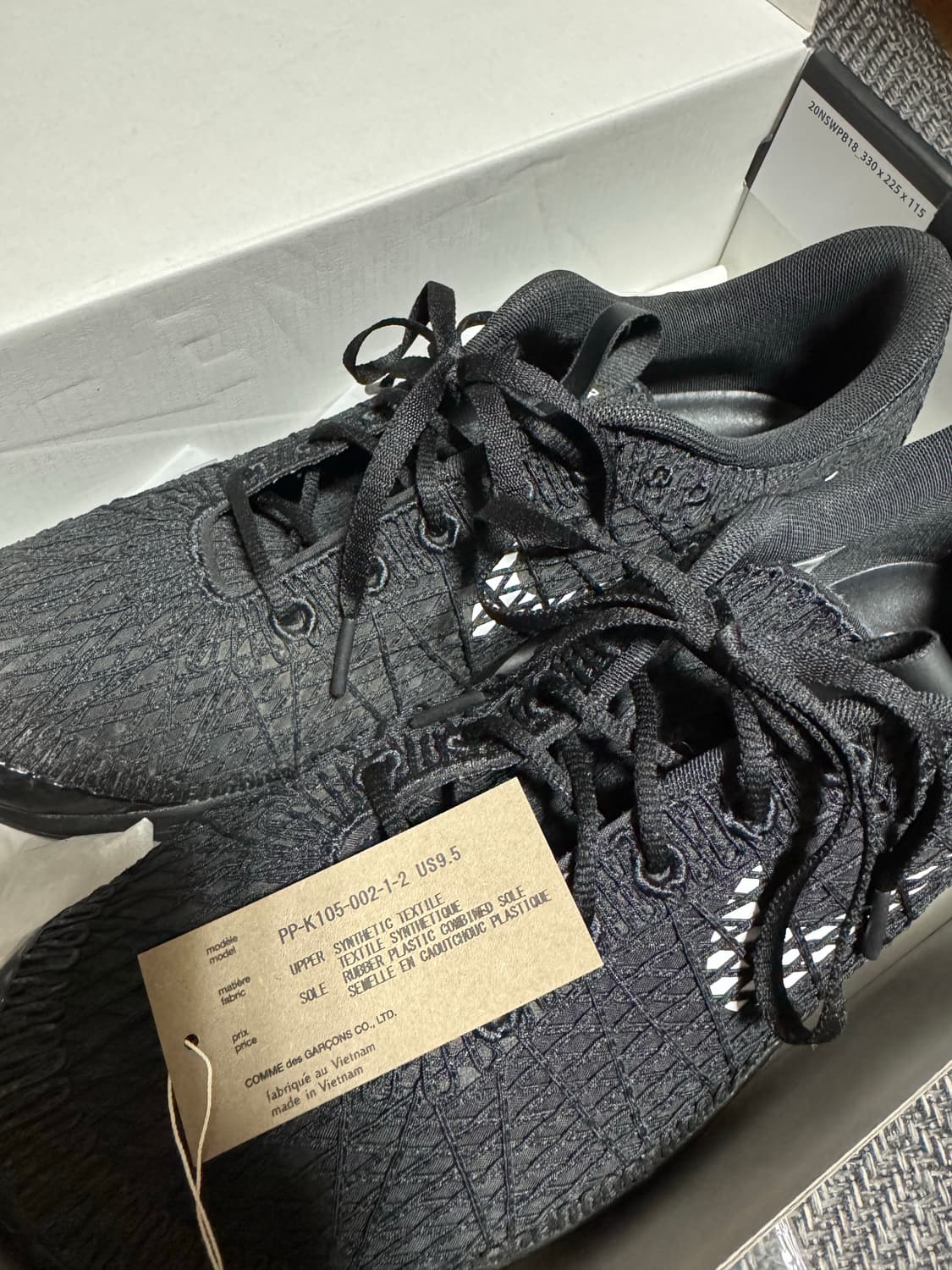 나이키 꼼데가르송 옴므 플러스 에어 리주버네이트 블랙 화이트 275 상품이미지5