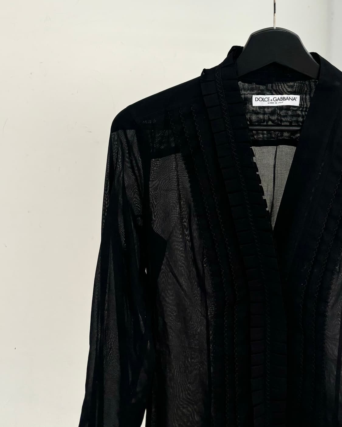 돌체 앤 가바나 블랙 시스루 셔츠 상품이미지3