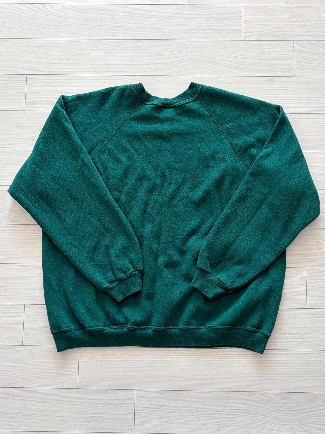 90s Hanes 헤인즈 레글런 플레인 딥그린 스웻 XL (103) 상품이미지2