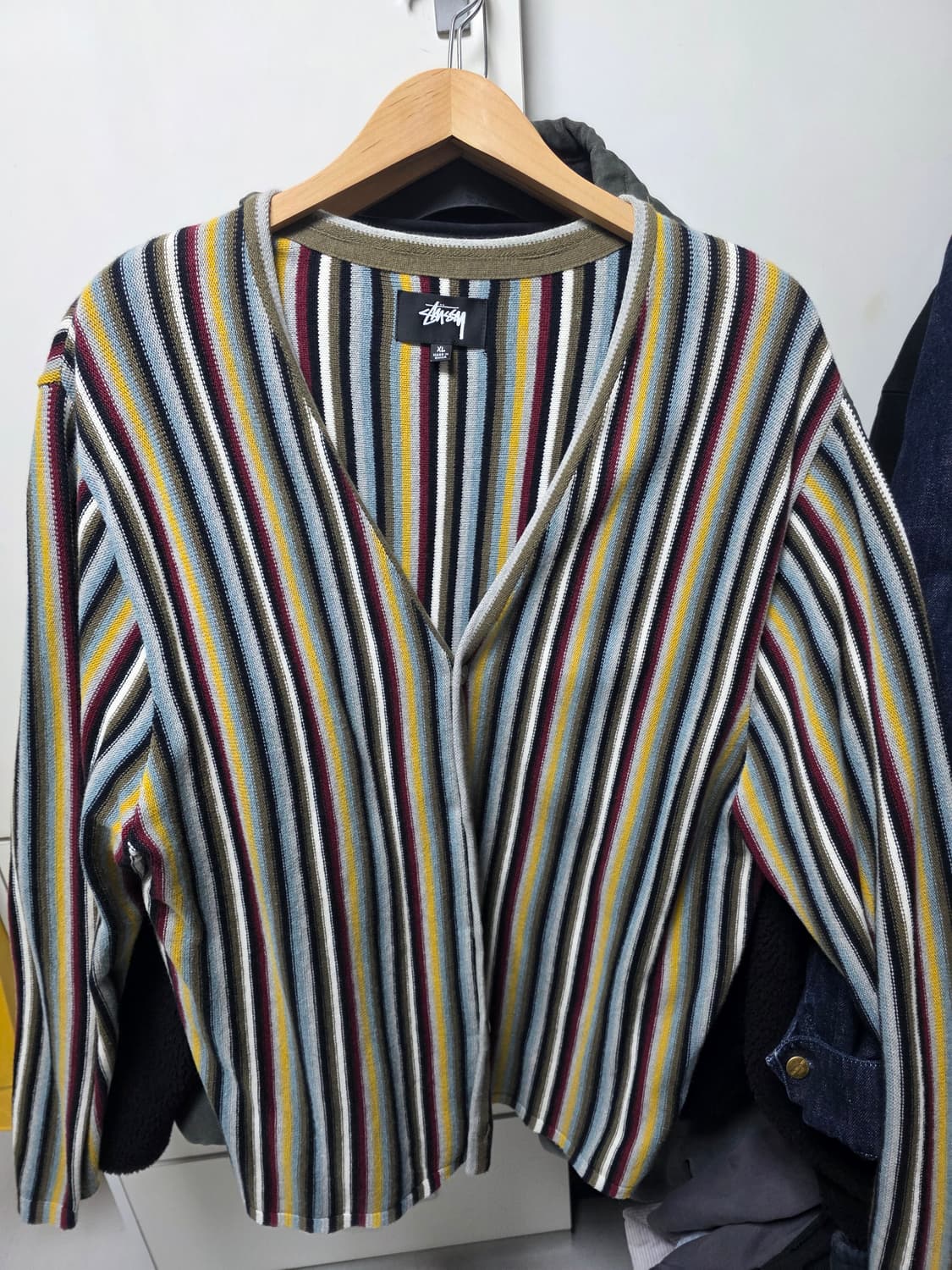 스투시 스트라이프 가디건 XL 상품이미지1