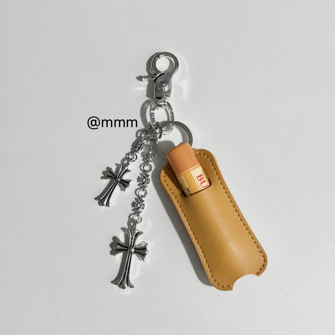 [Unisex🧡] 립밤 가죽 케이스 키링 열쇠고리 상품이미지3