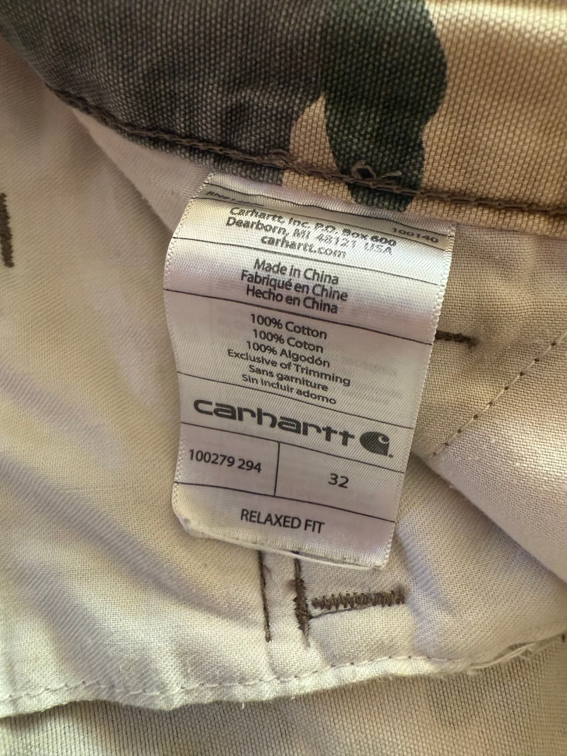 [Carhartt] 칼하트 카펜터 카모 밀리터리 워크팬츠 반바지 c-14 상품이미지5