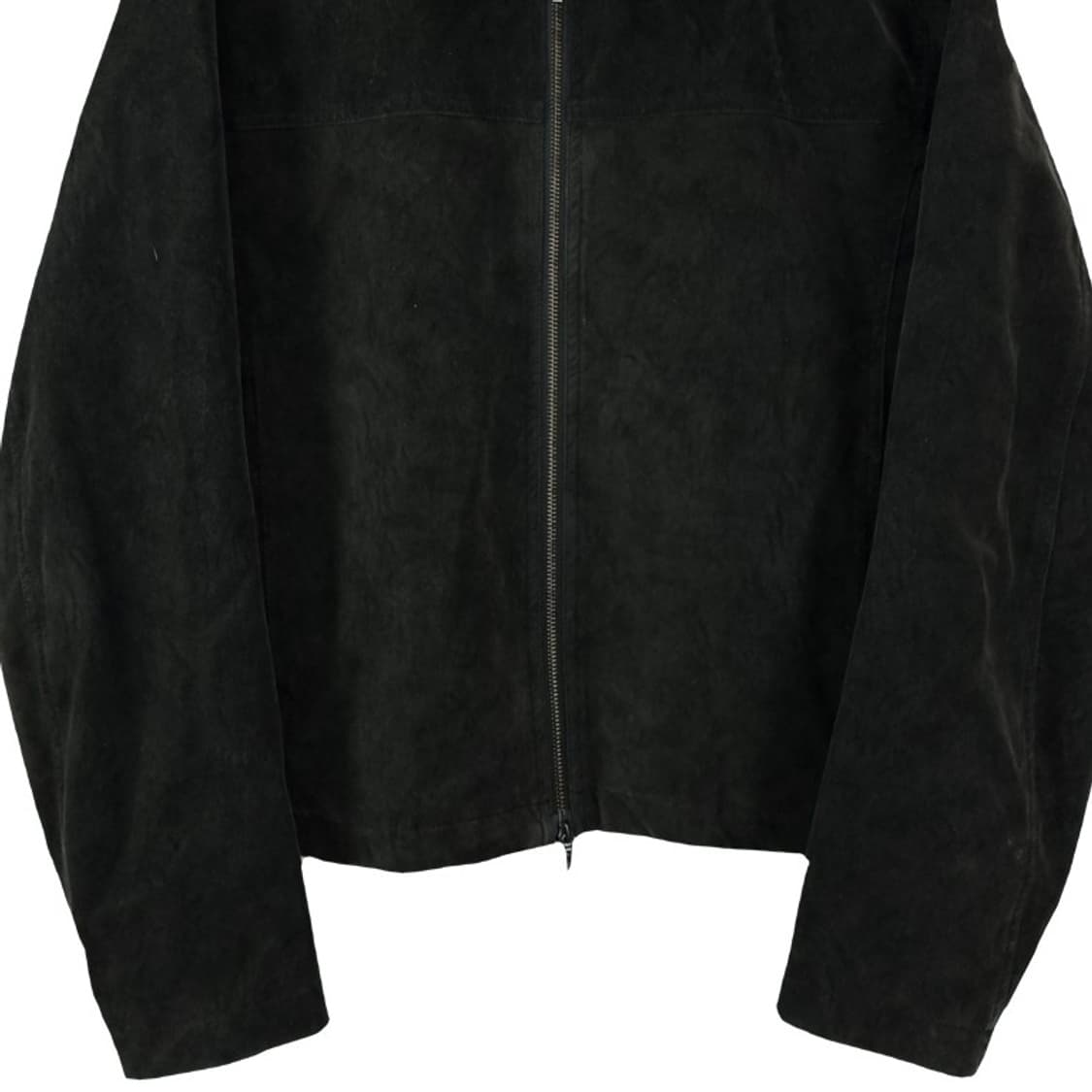 [쿠어] 비건 스웨이드 미니멀 오버핏 블루종 자켓 블랙 M19525 상품이미지5