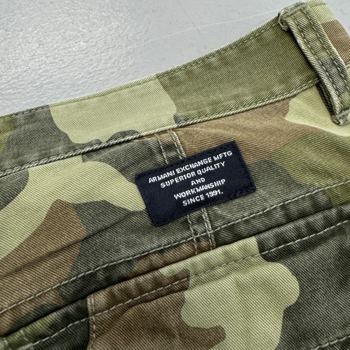 아르마니 익스체인지 카모 탄창 버뮤다 와이드 카고 반바지 상품이미지5