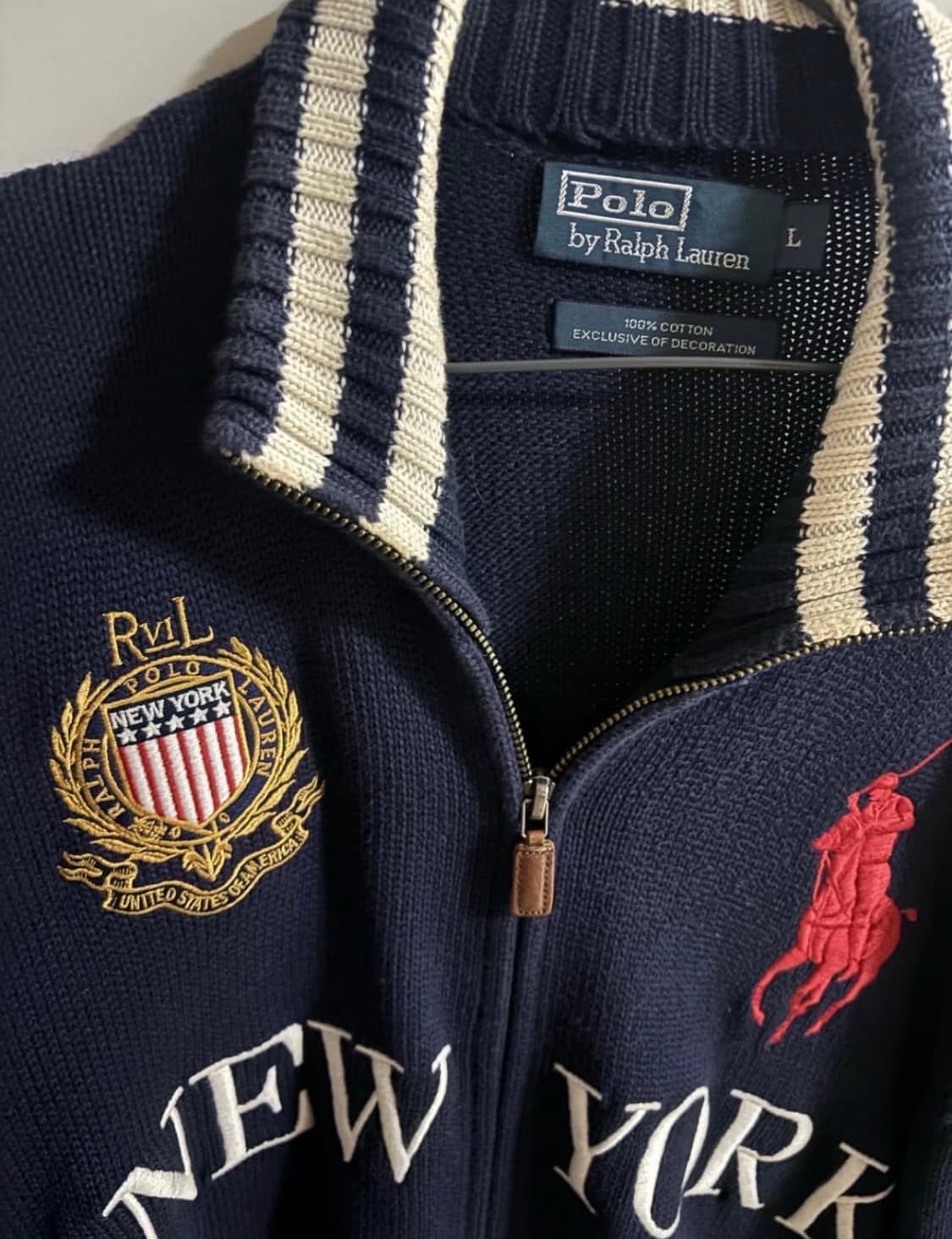 폴로 빅포니 뉴욕 니트집업 상품이미지2