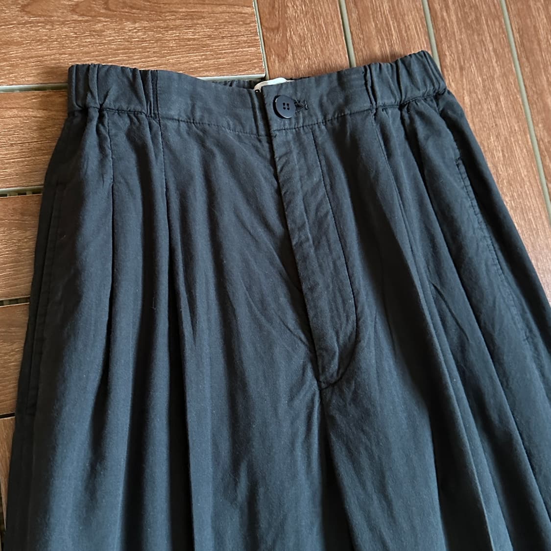 Issey miyake twopleats wide cotton pants 상품이미지3