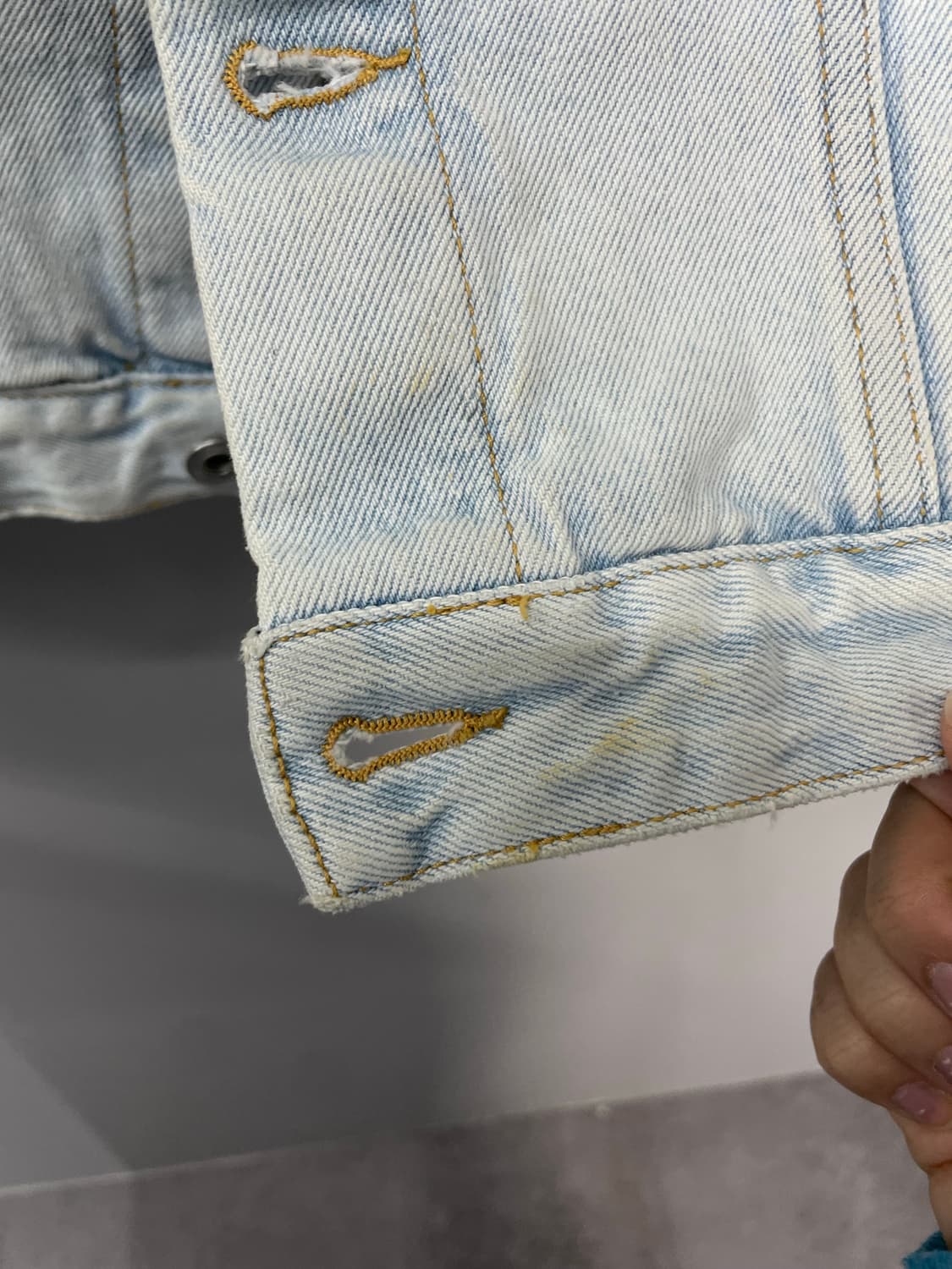 오프화이트 백 디아그 프린팅 데님 자켓 H1084 상품이미지8