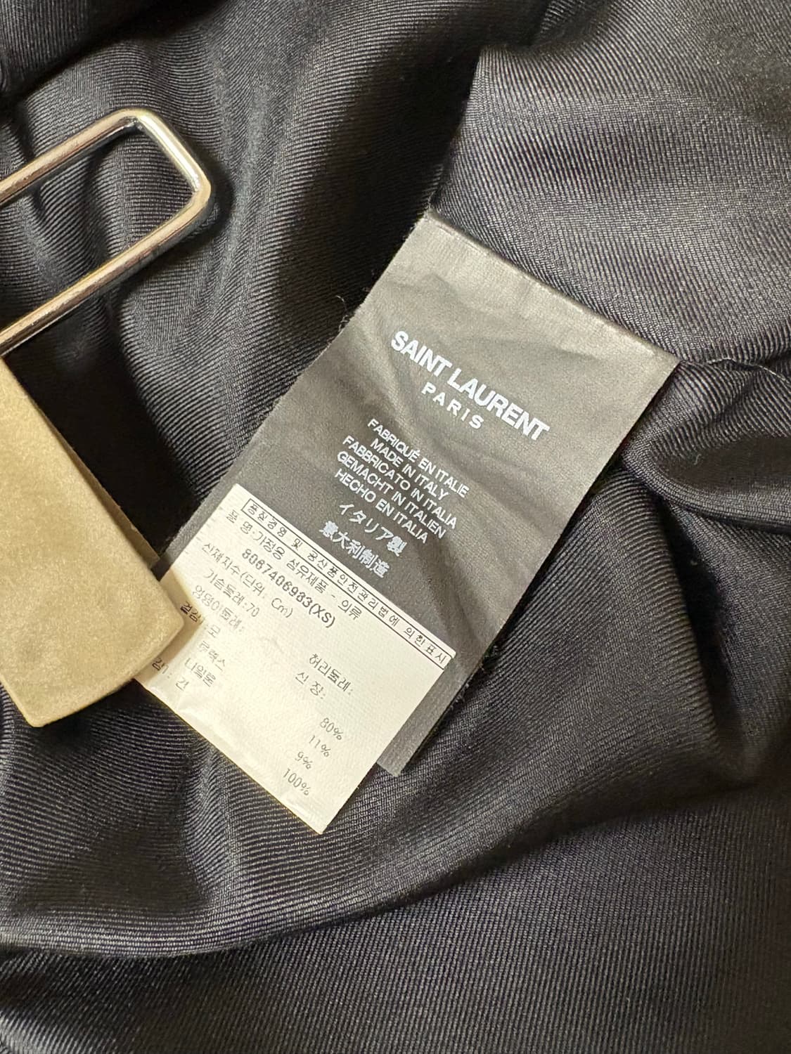 생로랑 15SS 골드 메탈릭 레오파드 가디건 상품이미지5