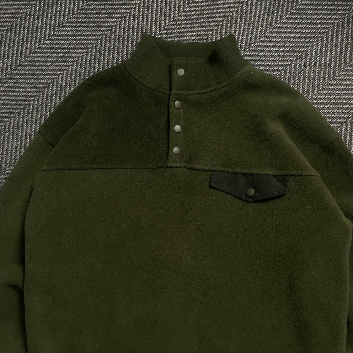 빈티지 풀오버 포켓 버튼 플리스 그린o 4820 상품이미지3